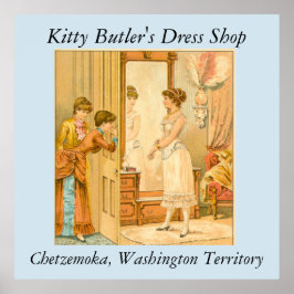 Poster Boutique de vêtements Kitty Butler