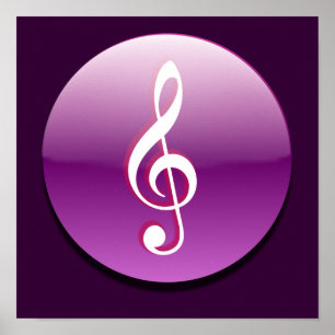 Poster Bouton Clapet Arbre Violet