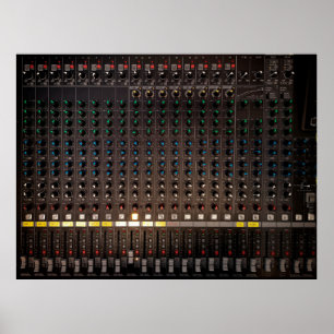 Poster Bouton du mixeur audio