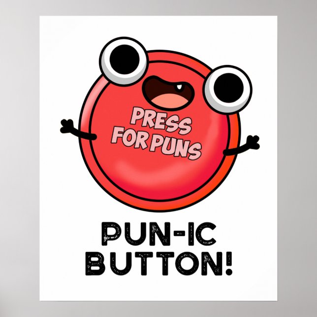 Poster Bouton Pun-ic Funny Pun (Devant)