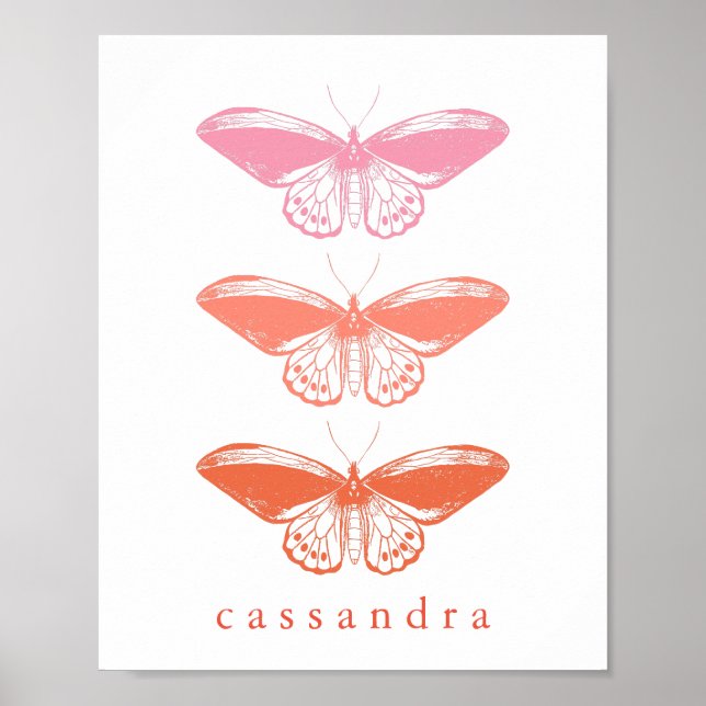 Poster Bouton rose Vintage (Devant)