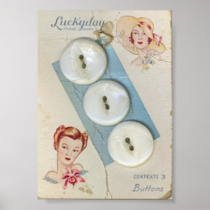 Poster Boutons Anciens et Dames