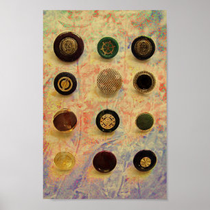 Poster Boutons vintages