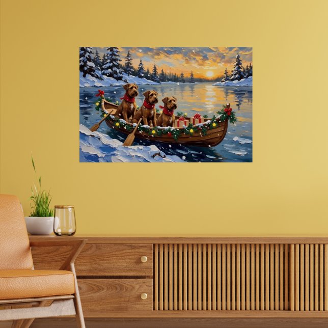 Poster Bouvier des Flandres Christmas Boat Holiday (Salon 2)