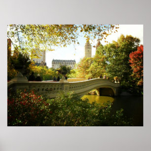 Poster Bow Bridge in Autumn, Central Park, NYC, All Sizes