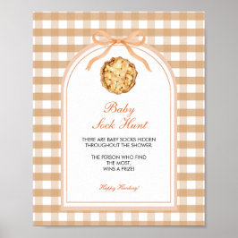 Poster Bow Our Little Cutie Pie Baby Sock Jeu