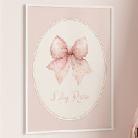 Bow rose Nom bébé Wall Art