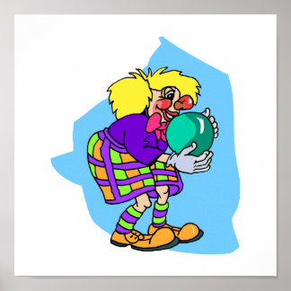 Poster Bowling Clown