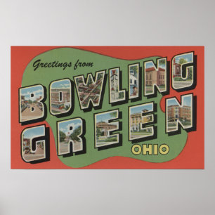 Poster Bowling Green, Ohio - Scènes de grandes lettres