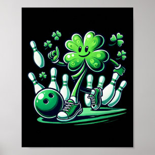 Poster Bowling Jour de la Saint Patrick Garçons Enfants S
