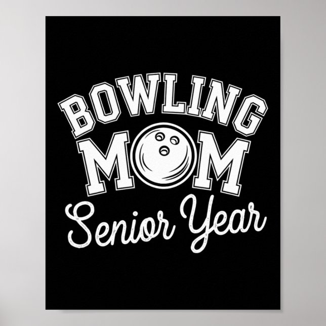Poster Bowling Mama Maman Mère De L'Année Supérieure Bowl (Devant)