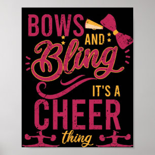 Poster Bows Et Lâcher Son Une Chose Pom-pom girl Sport