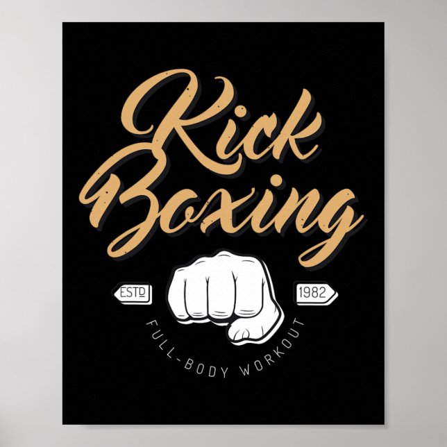 Poster Boxe de combat Kickboxing  (Devant)