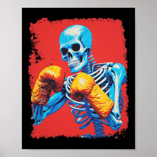 Poster Boxe de squelette (Devant)
