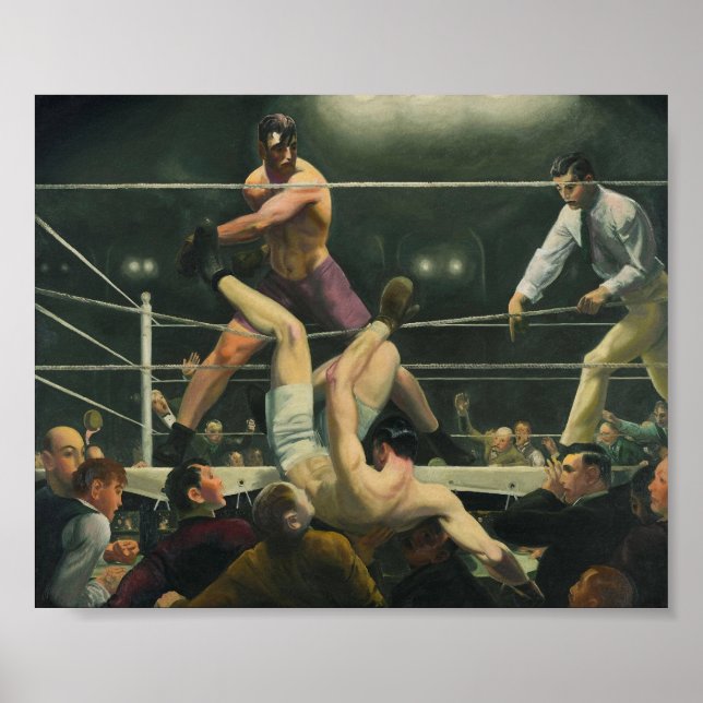 Poster Boxe Dempsey et Firpo - George Bellows (Devant)