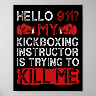 Poster Boxe drôle Kickboxer Kickbox