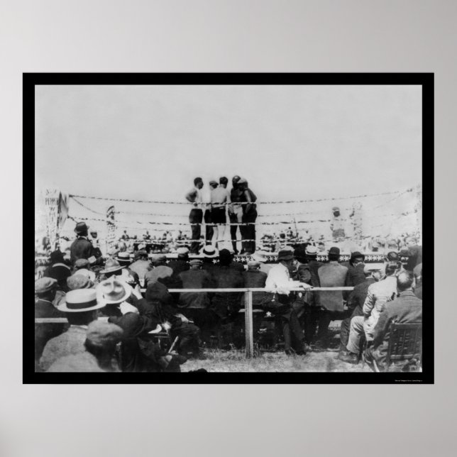 Poster Boxe du Championnat Johnson vs Flynn 1910 (Devant)