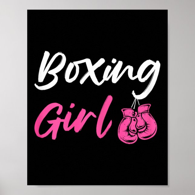 Poster Boxe fille Kickboxer Fighter (Devant)