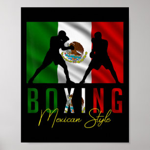 Poster Boxe humoristique mexicaine Sparring Kickboxing Ki