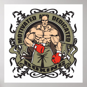 Poster Boxe motivée