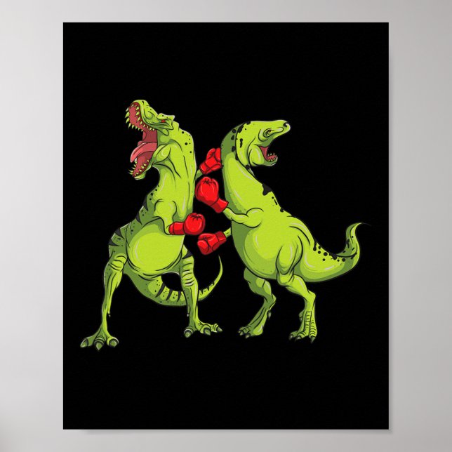Poster Boxe T-rex  (Devant)
