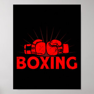 Poster Boxe titre d'amour Vintage Boxe