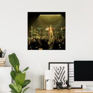 Poster Boxe vintage, Boxers sur le point de se battre