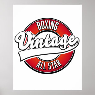 Poster Boxe Vintage Toutes les étoiles logo