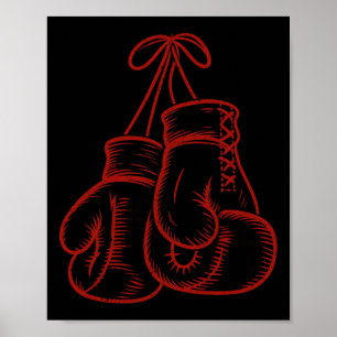 Poster Boxer Boxer Ring Martial Art Sport Kickboxer Trai