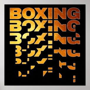 Poster Boxer Graphisme Word Art