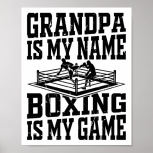 Poster Boxeur Boxeur Grand-Père De Boxe Est Mon Nom Boxe