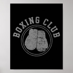 Poster Boxeur de boxe combattant