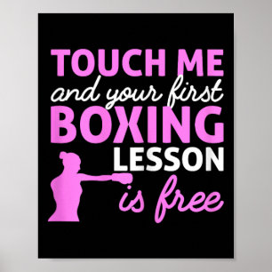 Poster Boxing Girl Touchez-Moi Et Votre Première Leçon Bo