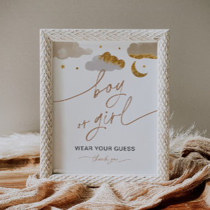 Poster Boy Or Girl Gender Game Sign Twinkle Star