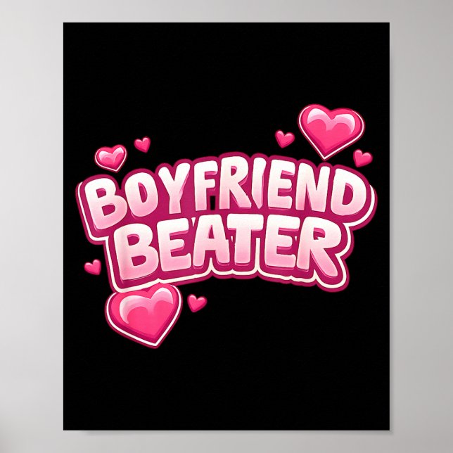 Poster Boyfriend Beater Funny Tee  (Devant)