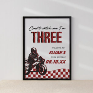 Poster Boys 3ème Motocross Dirt Bike Anniversaire