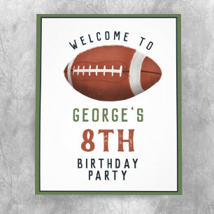 Poster Boys American Football Anniversaire de enfant Affi