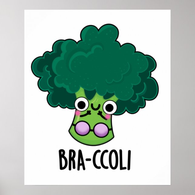 Poster Bra-ccoli drôle Veggie Brocoli Bra Pun (Devant)