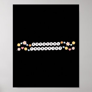 Poster Bracelet D'Amitié Physothérapeute Pt Pta Là