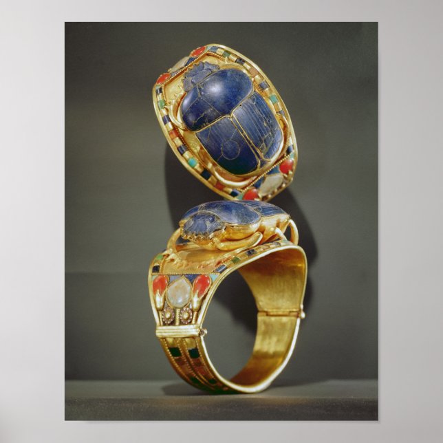 Poster Bracelet Scarab, du tombeau de Toutankhamon (Devant)