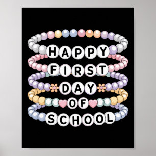 Poster Bracelets de retour à l'école Premier jour d'école