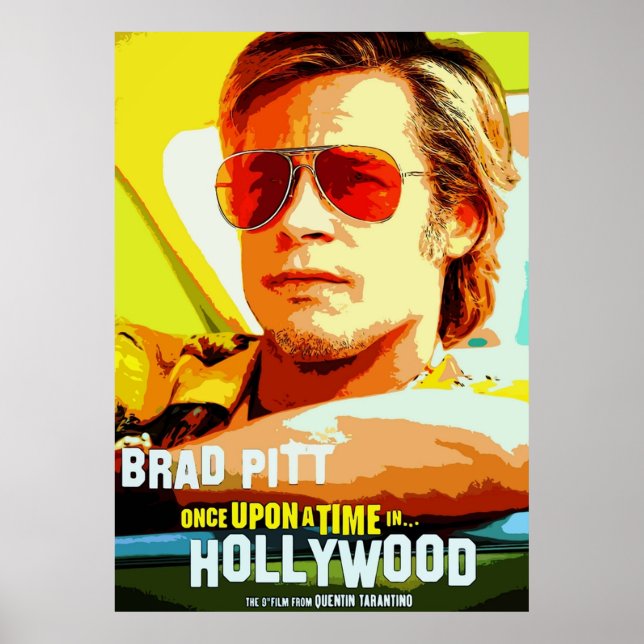 Poster brad pitt hollywood (Devant)