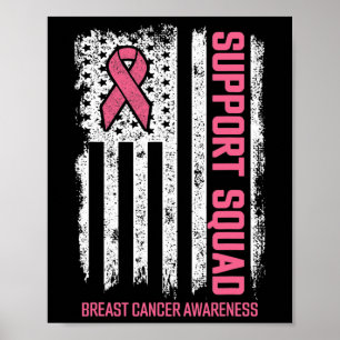 Poster Braille Cancer Shirts Support Squad Breast Cancer