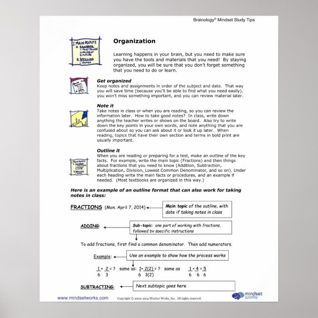 Poster Brainology® Poster4 : Organisation (Devant)