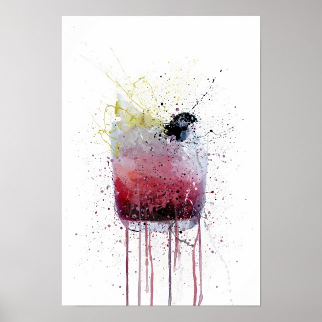 Poster Bramble Cocktail (Devant)