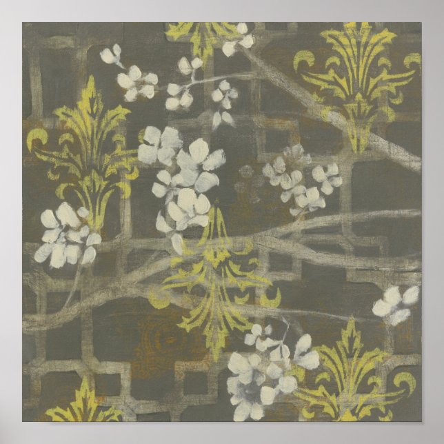 Poster Branche de fleurs à motifs I (Devant)