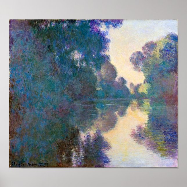 Poster Branche de la Seine près de Giverny, Monet (Devant)