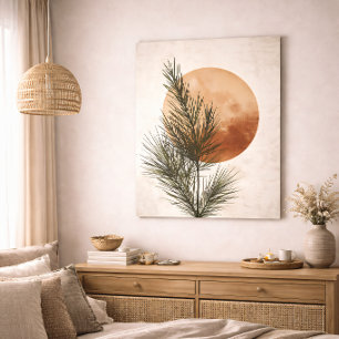 Poster Branche de Pin Botanique Neutre Minimaliste Nature