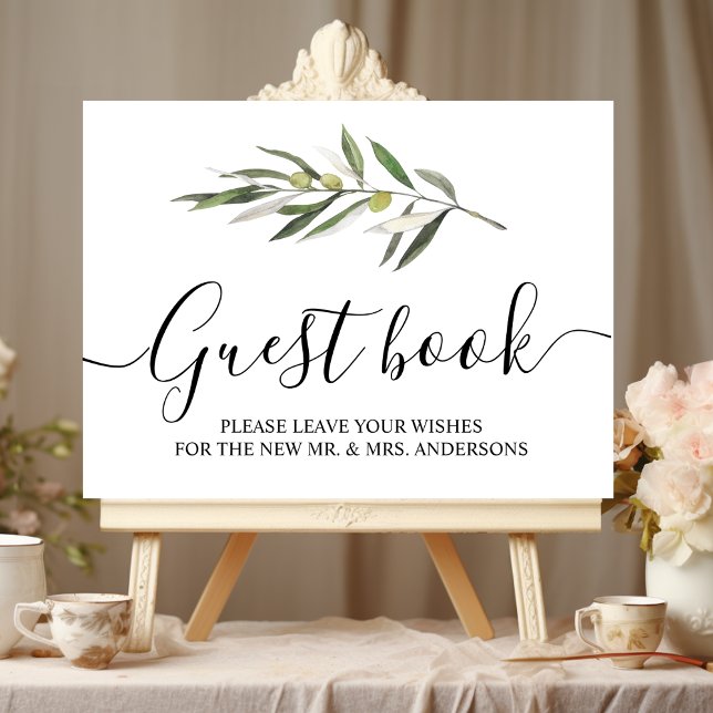 Poster Branche verte d'olive simple (Créateur téléchargé)