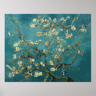 Poster Branches avec fleurs d'amandes par Vincent Van Gog